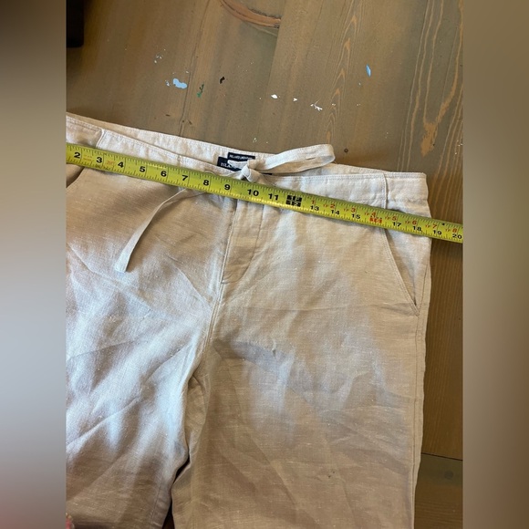 Linen Cream Pants Size Large - Picture 6 of 7